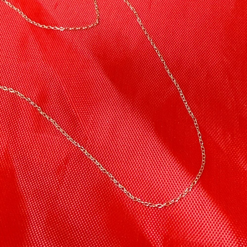 18" Rose Gold Over 925 Sterling Silver Chain Link Necklace – Brand New - Picture 2 of 3